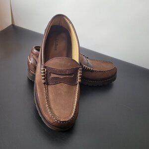 Mens Brown Leather L.L. Bean Loafers Size 9.5